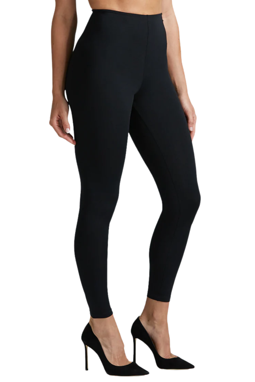 $99 Commando Womens Black High Rise Stretch Faux Leather Leggings Pants  Size M