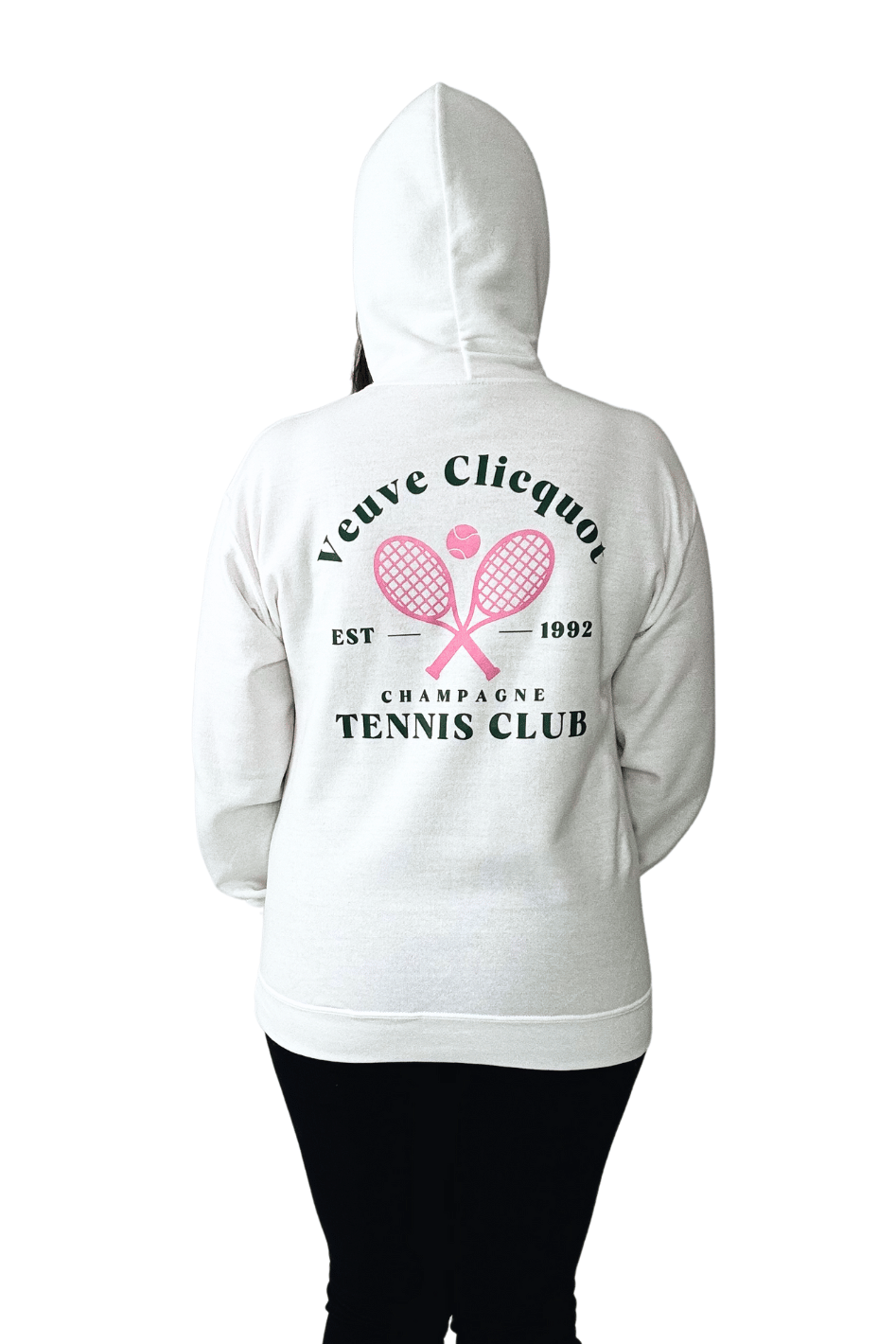 Champagne Tennis Club, Hooded Sweatshirt, Aesthetic Hoodie - Expressive Collective CO.