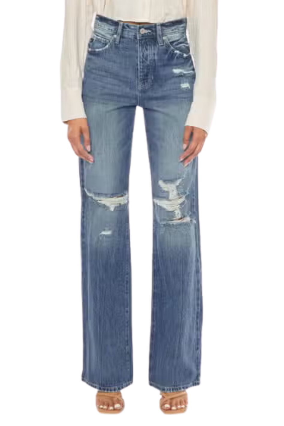 Buy Mid Rise Straight Leg Dad Jean for CAD 108.00