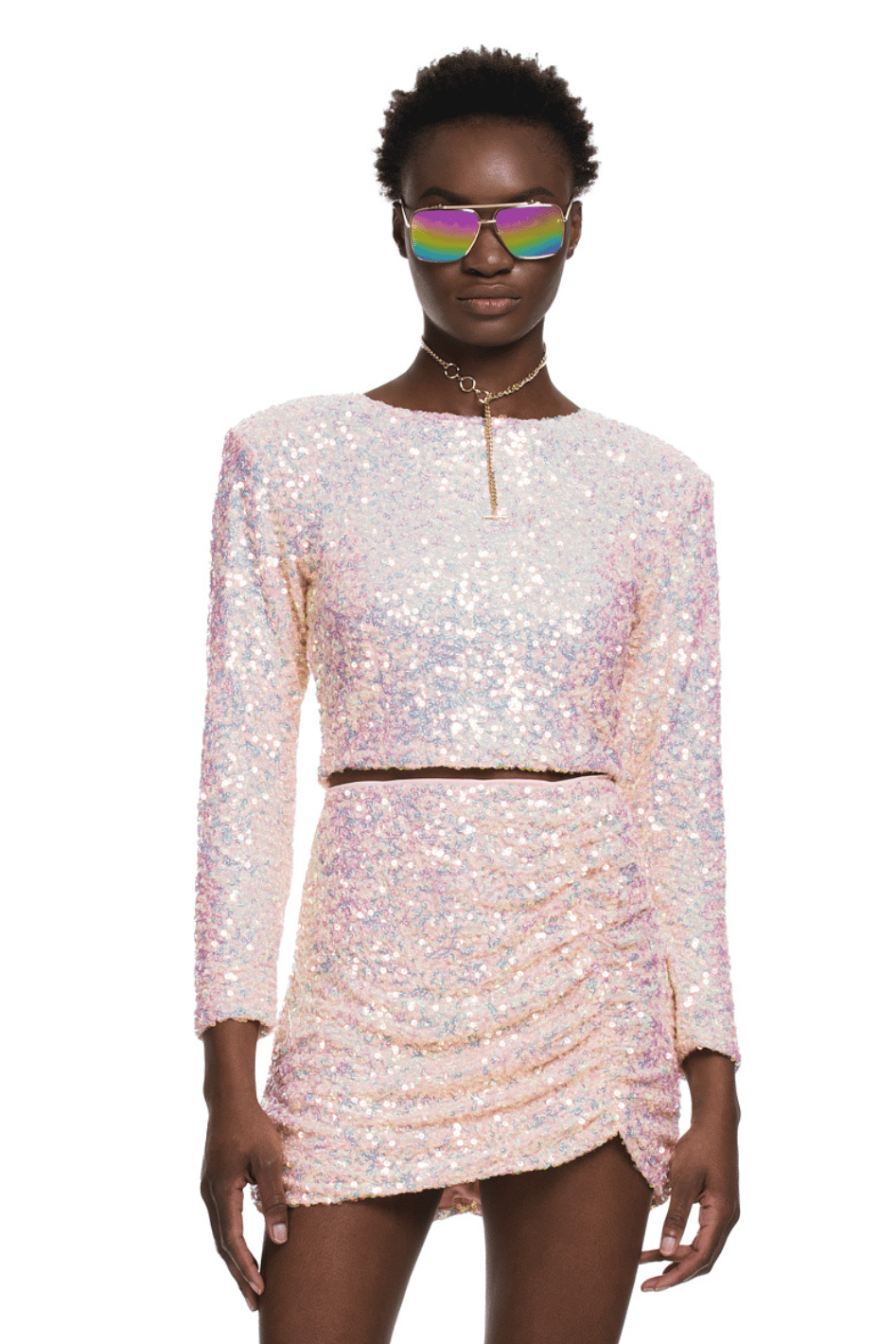 Shania Sequin Crop Top - Expressive Collective CO.