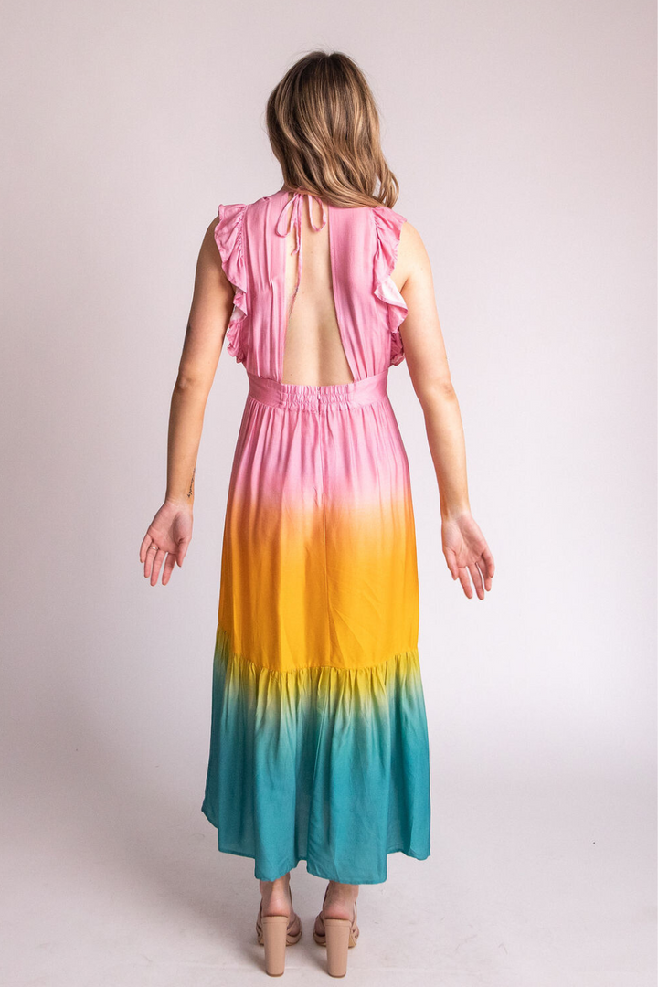 Evelina Ruffle Ombre Ruffle Dress - Expressive Collective CO.