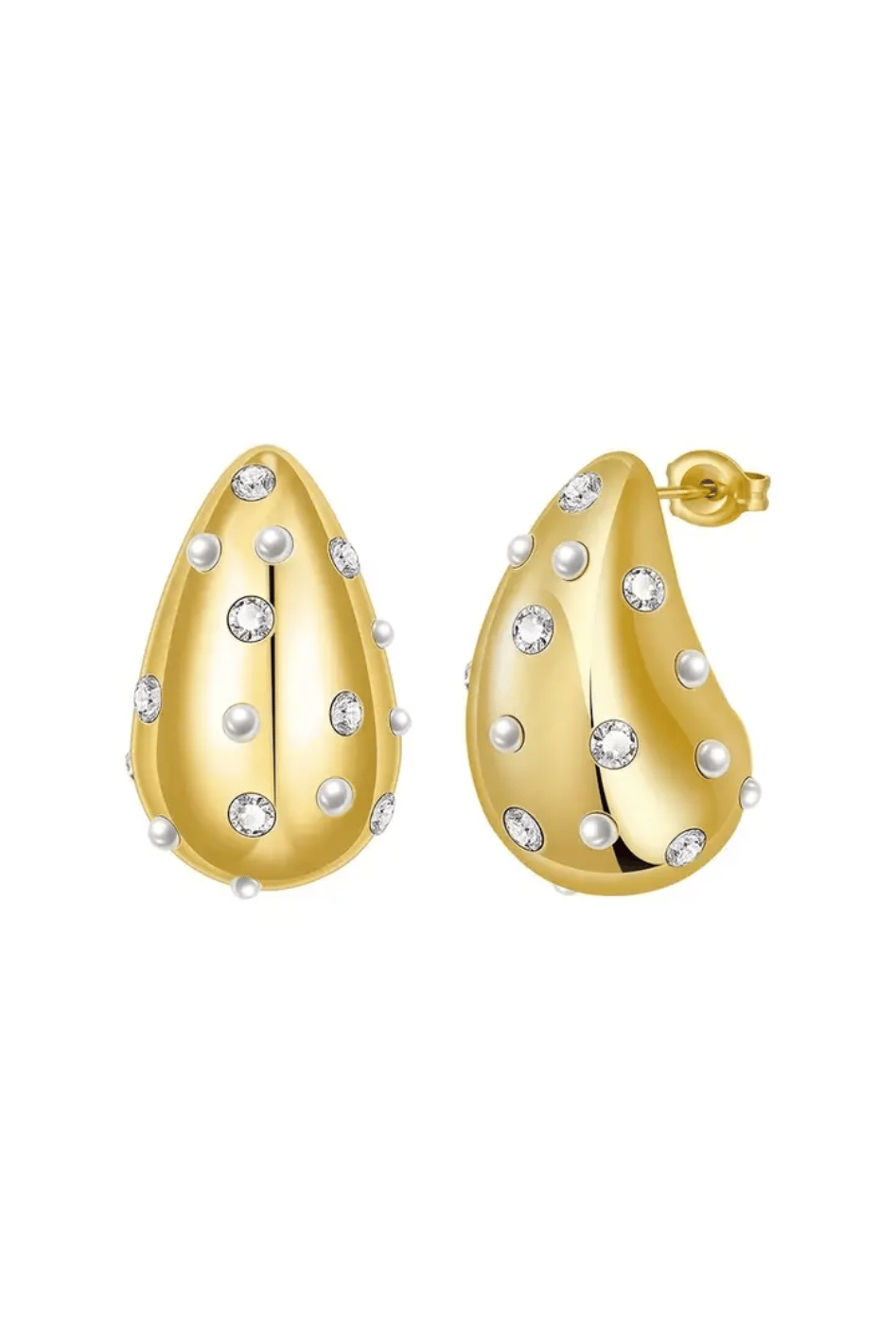 Raindrop CZ Pearl Earrings - Expressive Collective CO.