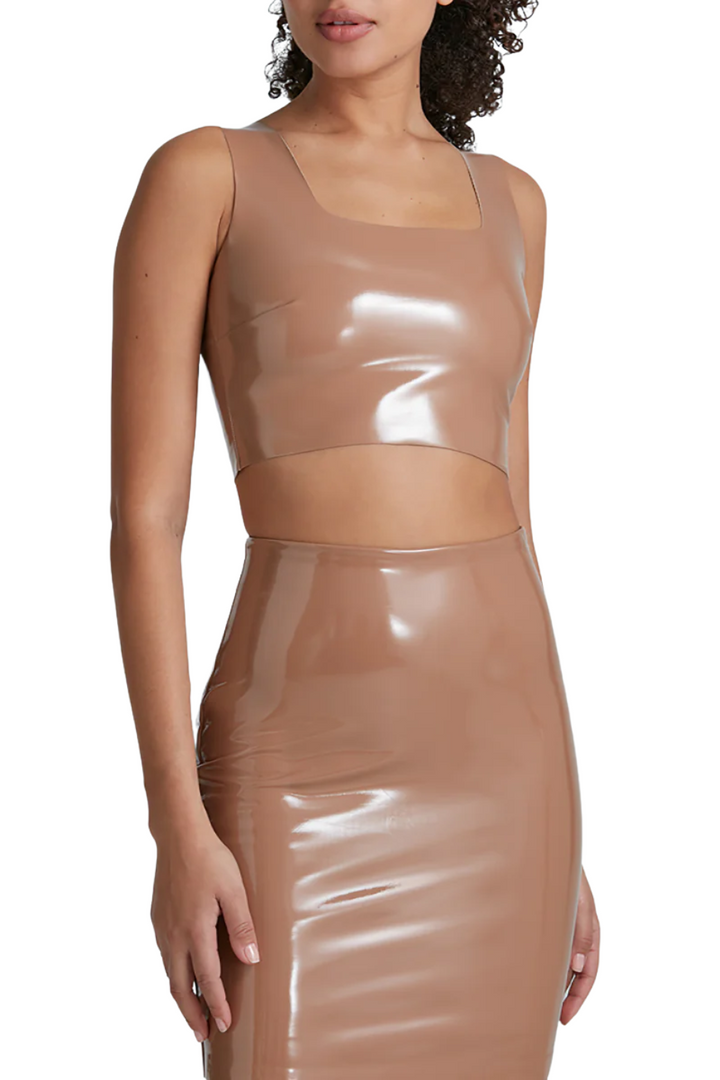 Commando Faux Patent Leather Crop Top - Expressive Collective CO.