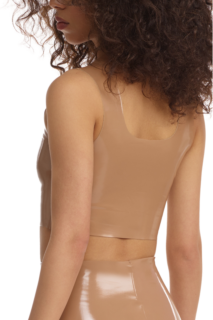 Commando Faux Patent Leather Crop Top - Expressive Collective CO.
