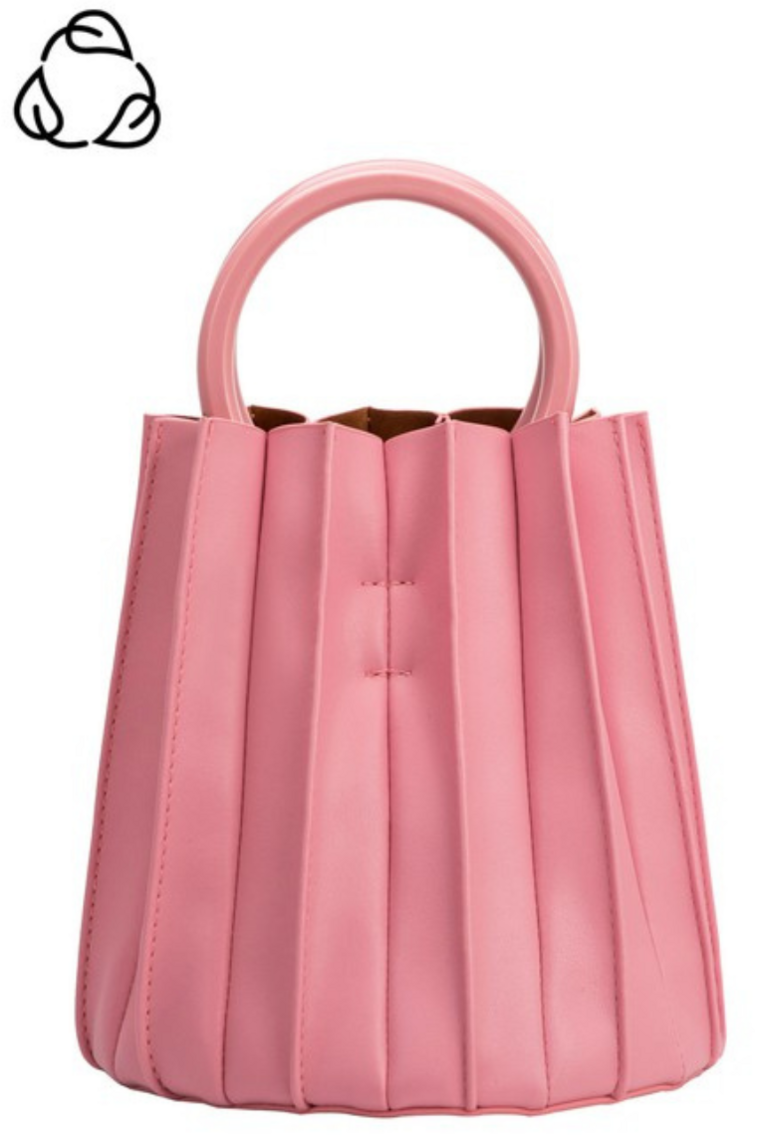 Lily Vegan Leather Top Handle Pleated Bag - Expressive Collective CO.