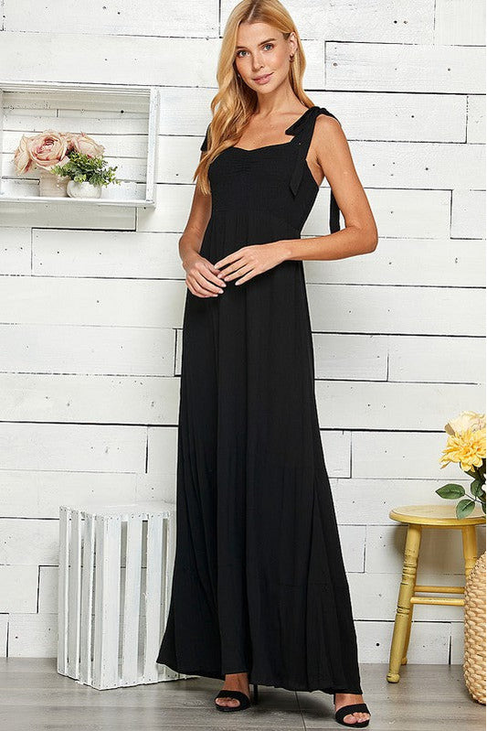 Sweetheart Smocked Tiered Maxi Dress - Expressive Collective CO.