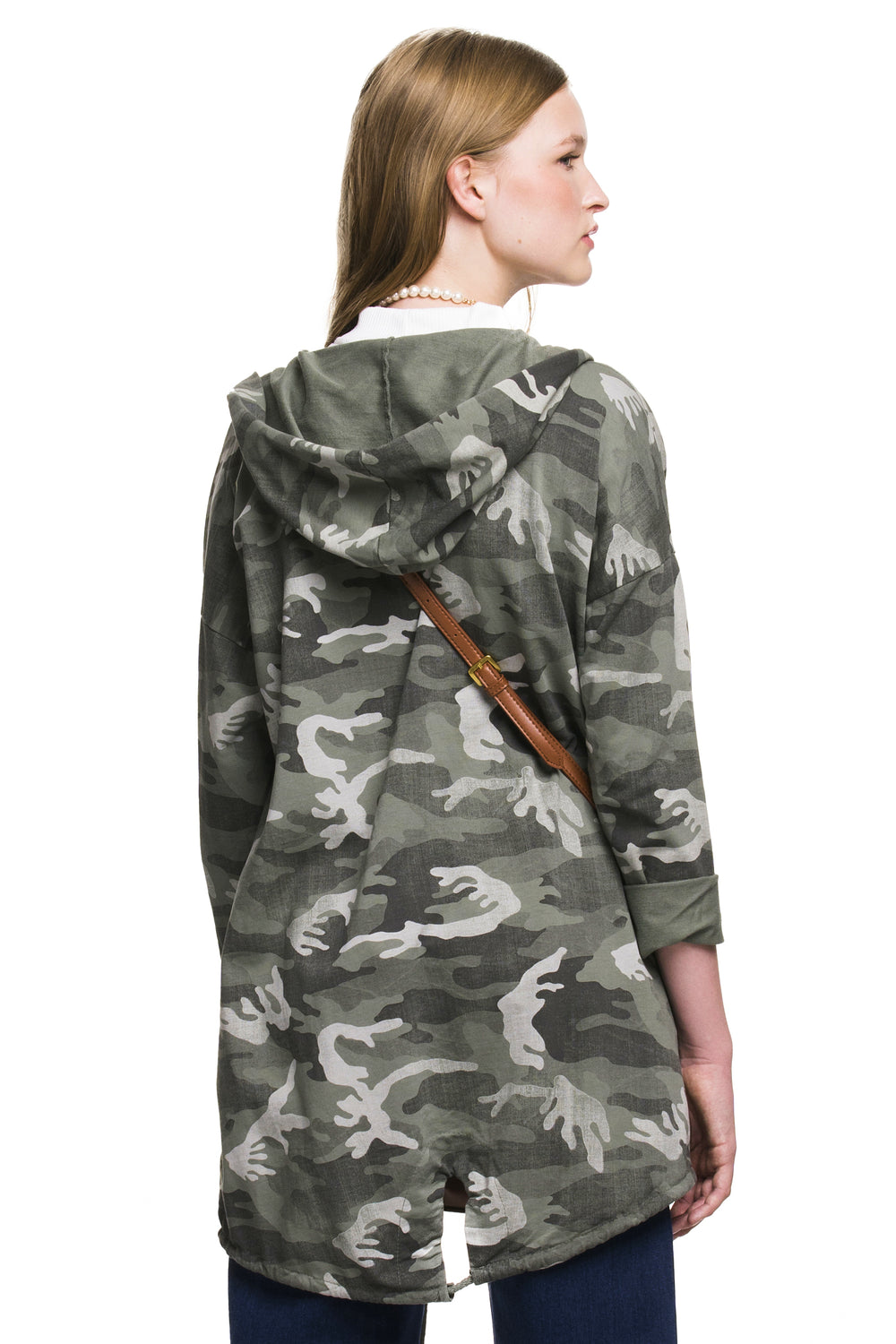 In Plain Sight Camouflage Hooded Open Cardigan - Expressive Collective CO.