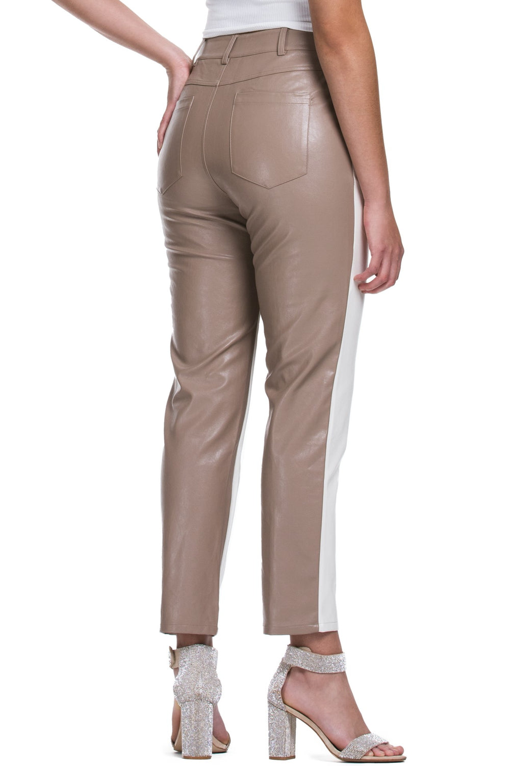 She's All Drama Color Block Faux Leather Pants - Expressive Collective CO.