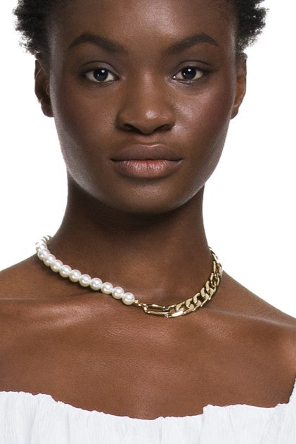The London Pearl Mixed Chain Necklace - Expressive Collective CO.