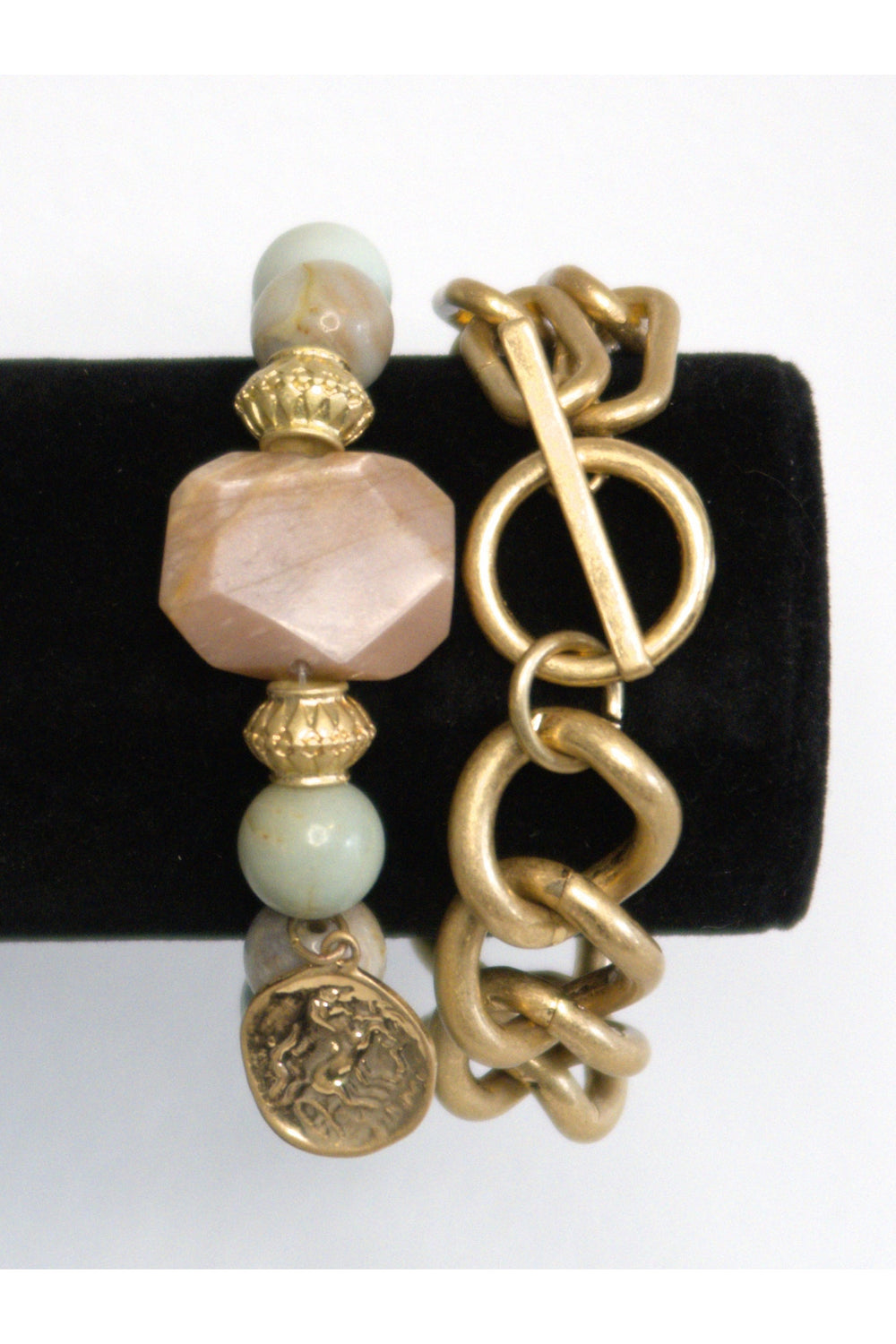 Chunky Chain Amazonite Stone Bracelet - Expressive Collective CO.