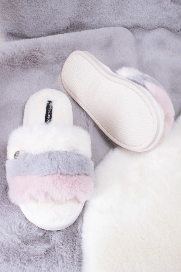 Charley Slider Slippers in Ecru - Expressive Collective CO.