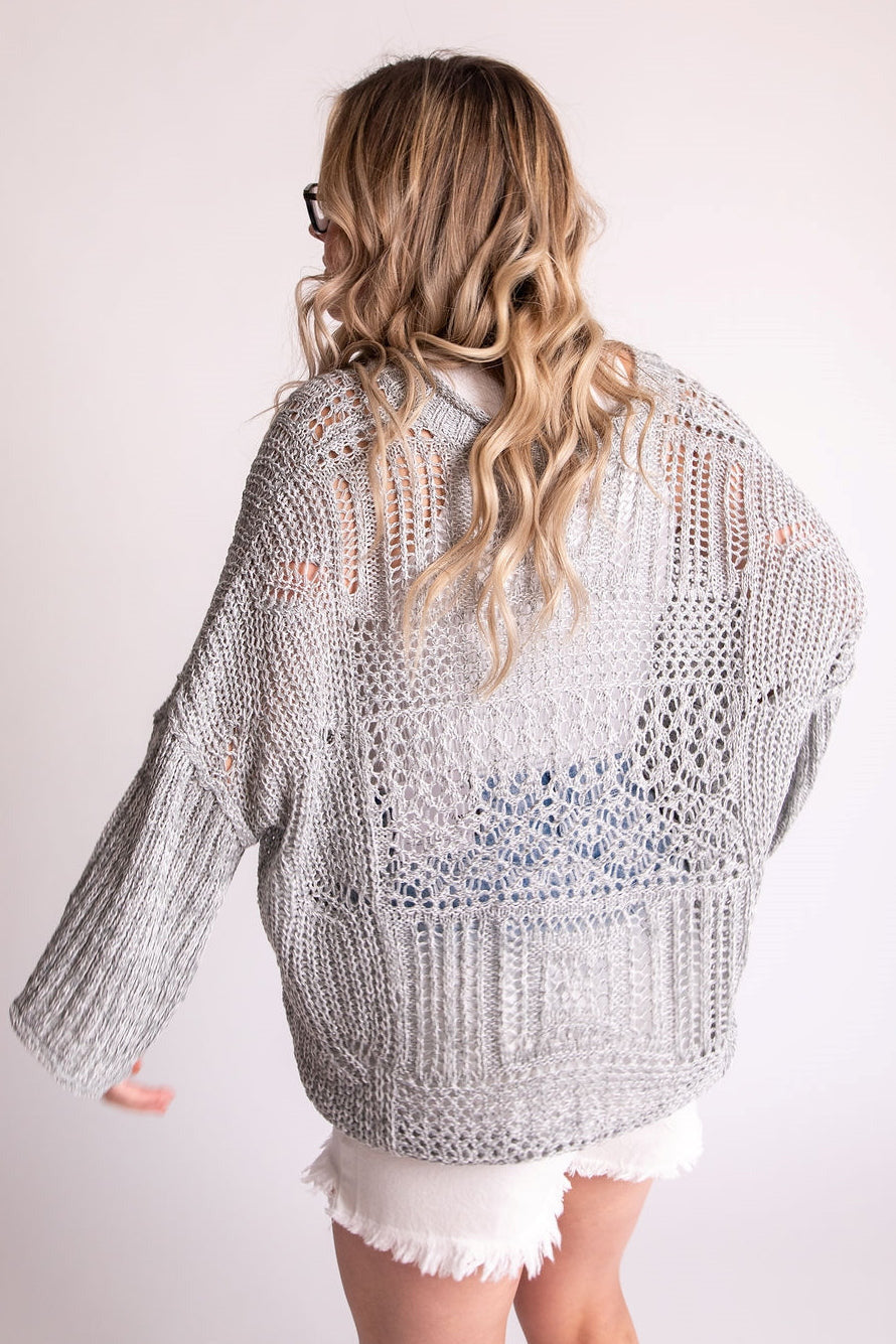 Telula Two Tone Crochet Sweater - Expressive Collective CO.