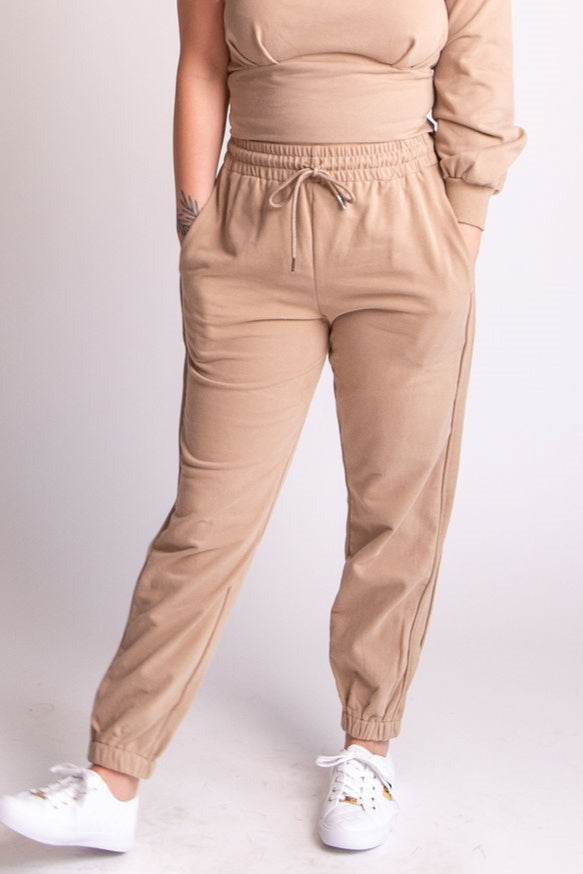 Style It Piping Rib Detail Joggers - Expressive Collective CO.