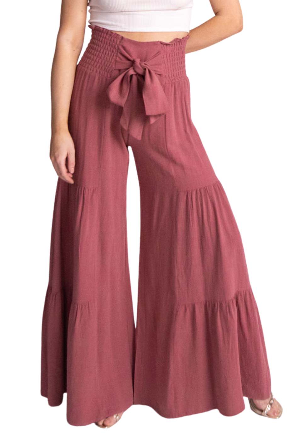 Holy Grail Smocking Waist Tier Wide Pants - Expressive Collective CO.